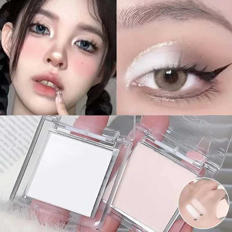 Matte Highlighter Powder Eyeshadow Palette White Long Lasting Natural 3D Brightening Eye Makeup Palette Brighten Face High Gloss H260402