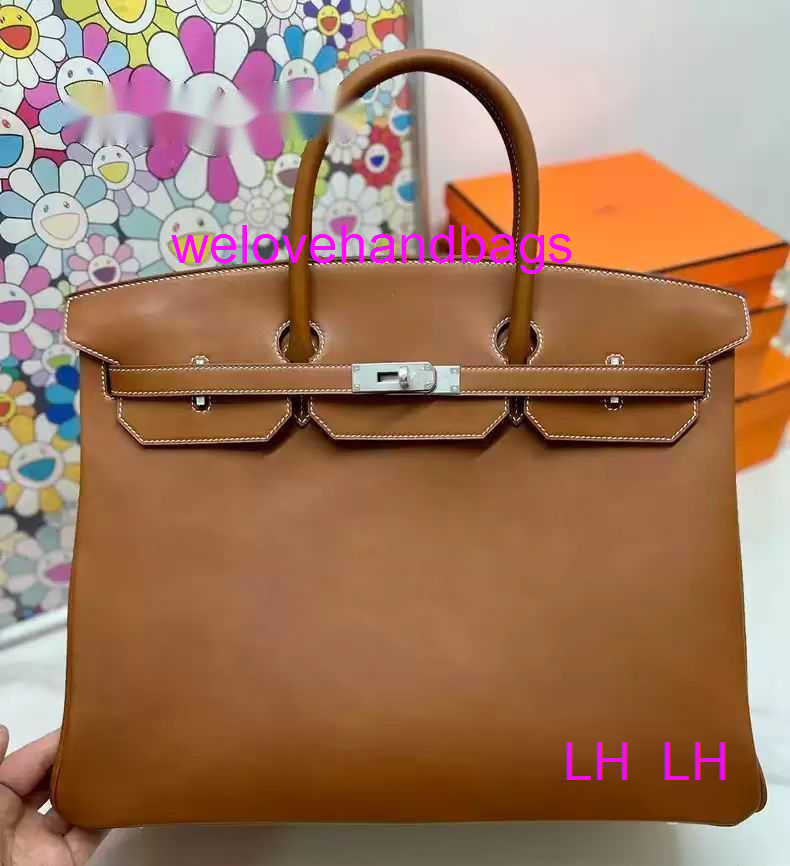 Designer Handbag 40cm Luxury All hand-stitched wax thread Handbag for and women Travel Bag Leather Tote Handly26
