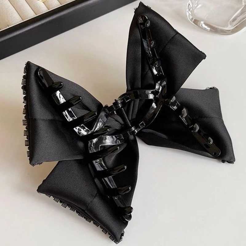 Elegant Rhinestones Pearls Big Bow Hair Claw For Women Girls Sweet Hair Ornament Hair Clips Hairpins Fashion Hair Accessories H260402