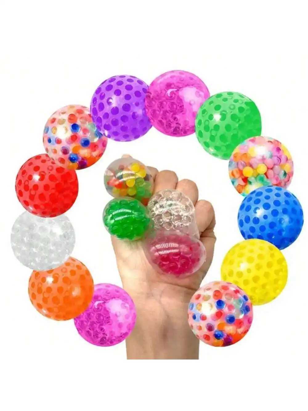 Sensory Stress Balls for Adults and Kids Fidget Squishy Toys 10-PackSensory Toy for Kids with AutismStress Relief Ball 35cm H260402
