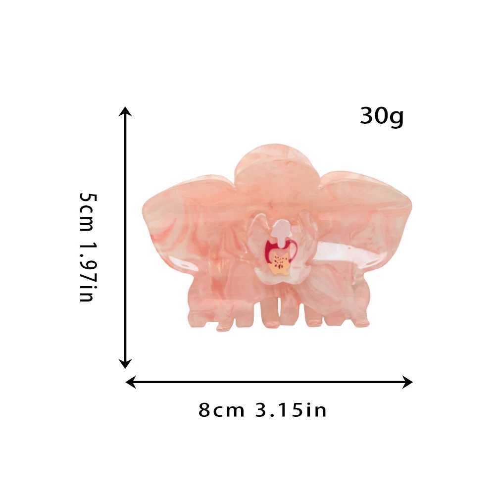 YJL 2026 New Butterfly Orchid Flower Hair Claw Simulated Flower Claw Clip Ins Trendy Hair Clips Hair Accessories for Women Girls H260402