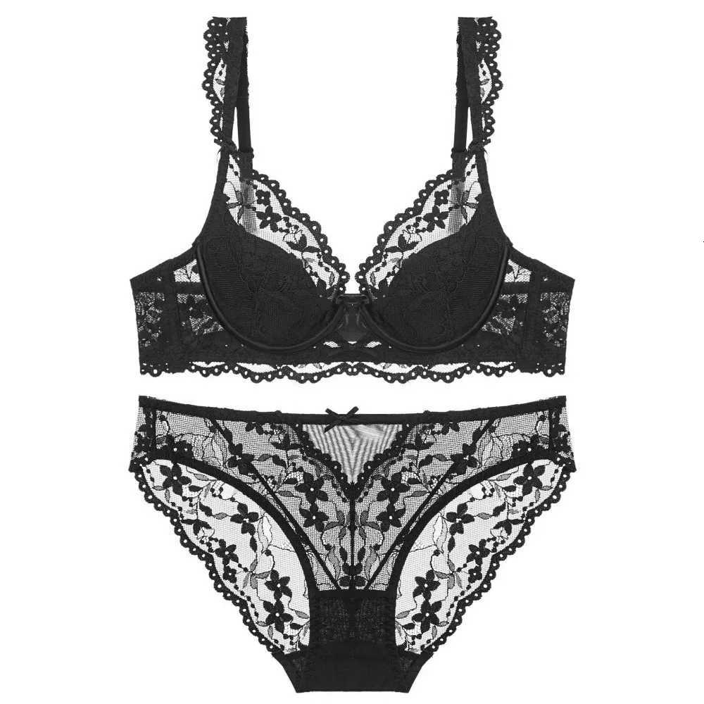 Lace Bow Thin Section Bra Small Breasts Gathered Collect Vice Breasts Comfortable Soft Steel Ring Anti-Sagging Bra Set Z260402