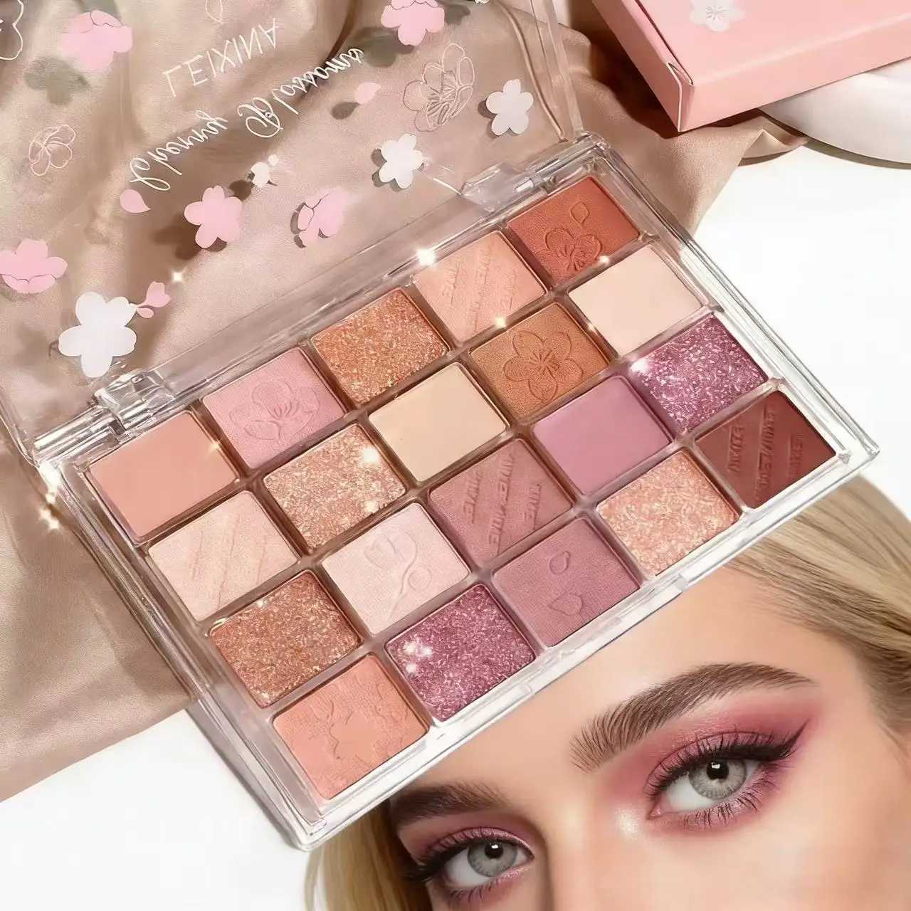 20-Color Eyeshadow Palette Multiple Nude And Brown Shades Pigmented Long-Lasting Smudge-Proof Creating Stunning Eye Effects H260402