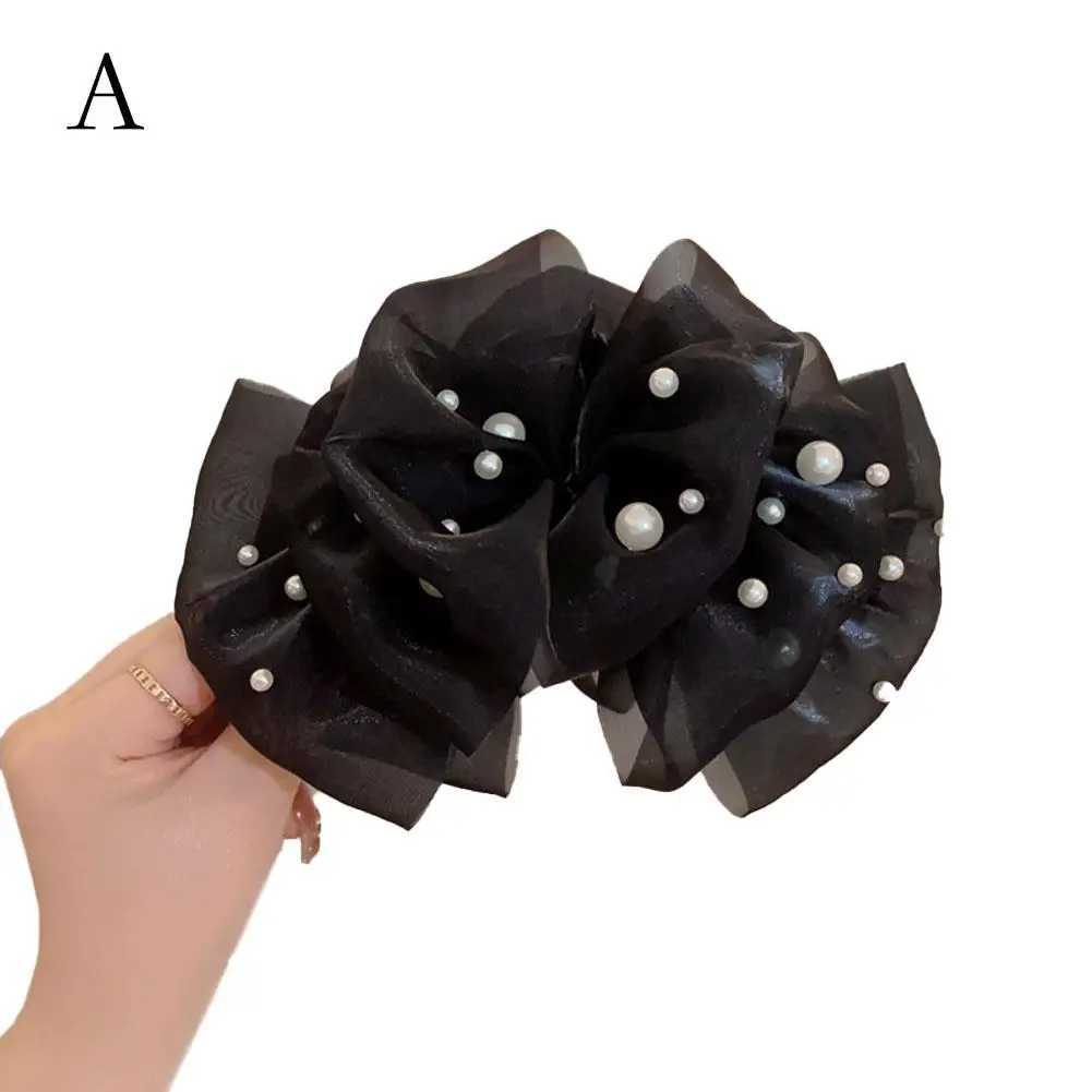 Large Bow Mesh Hairpin Summer Sweet Elegant Women Hair Female Clip Grab Princess Accessories Clips Hair Claw Headdress Fash J8T5 H260402