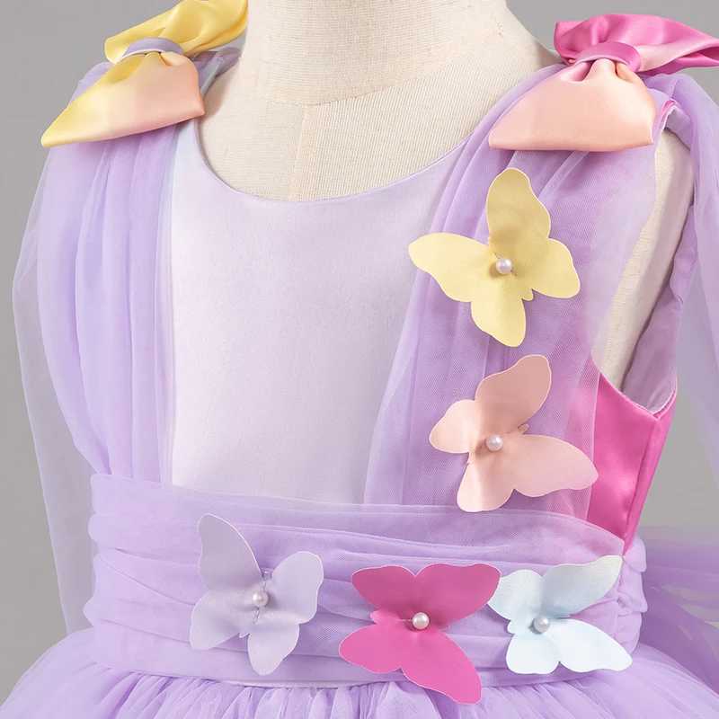 Fashion Cartoon Girl Princess Dress Lace Sleeveless Kids Party Dresses for Girls Summer Childrens Girls Dresses 1-9 Years H260402