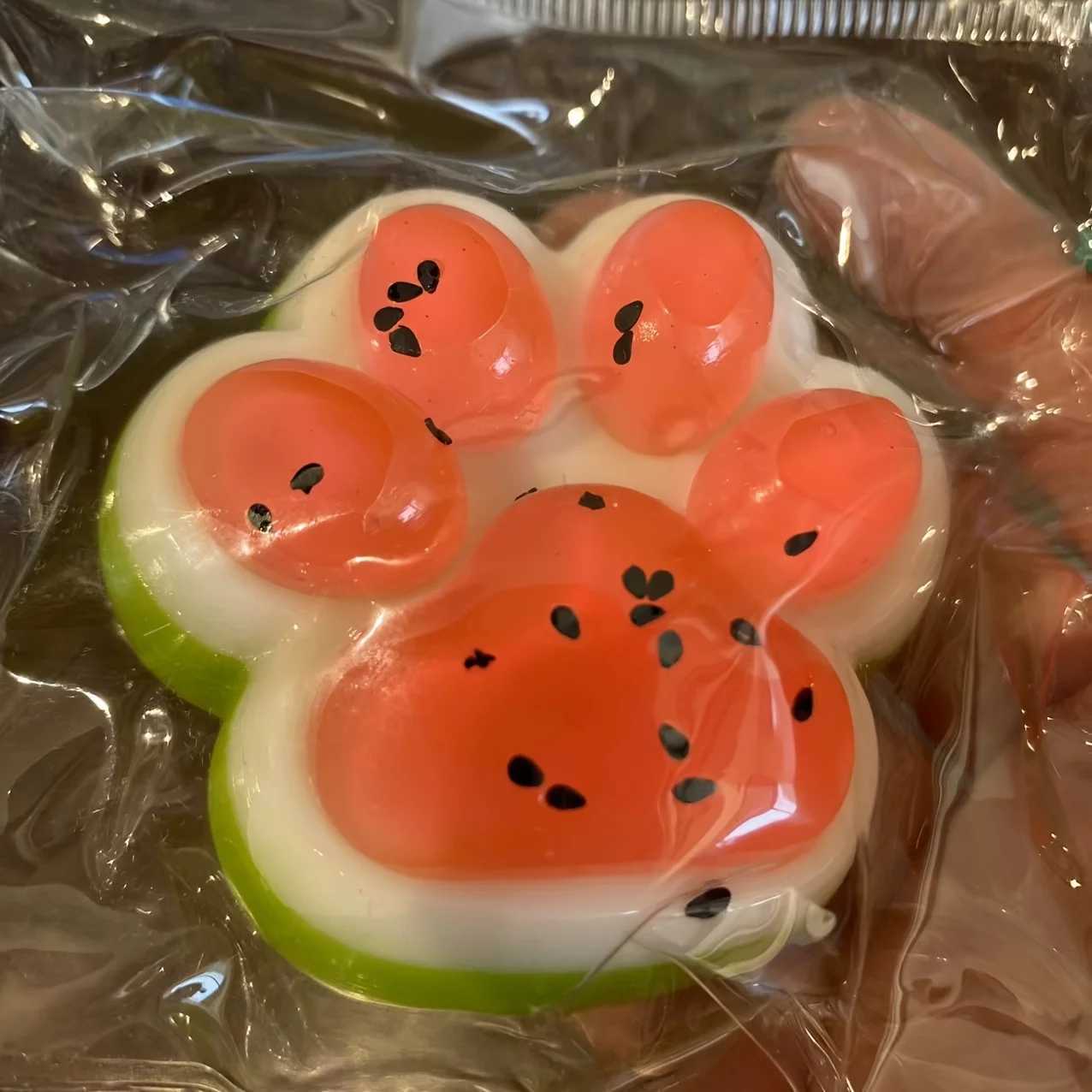 Watermelon Cat Paw Squeeze Pinch - Slow Rebound Realistic Paw Design Fun Suitable for Valentines Day/birthday Gifts H260402