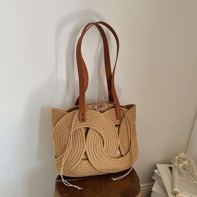 Handbag, Beach Straw Simple Spring New Trendy Ins Style Elegant Lady Bag, Woven Bag Kl928