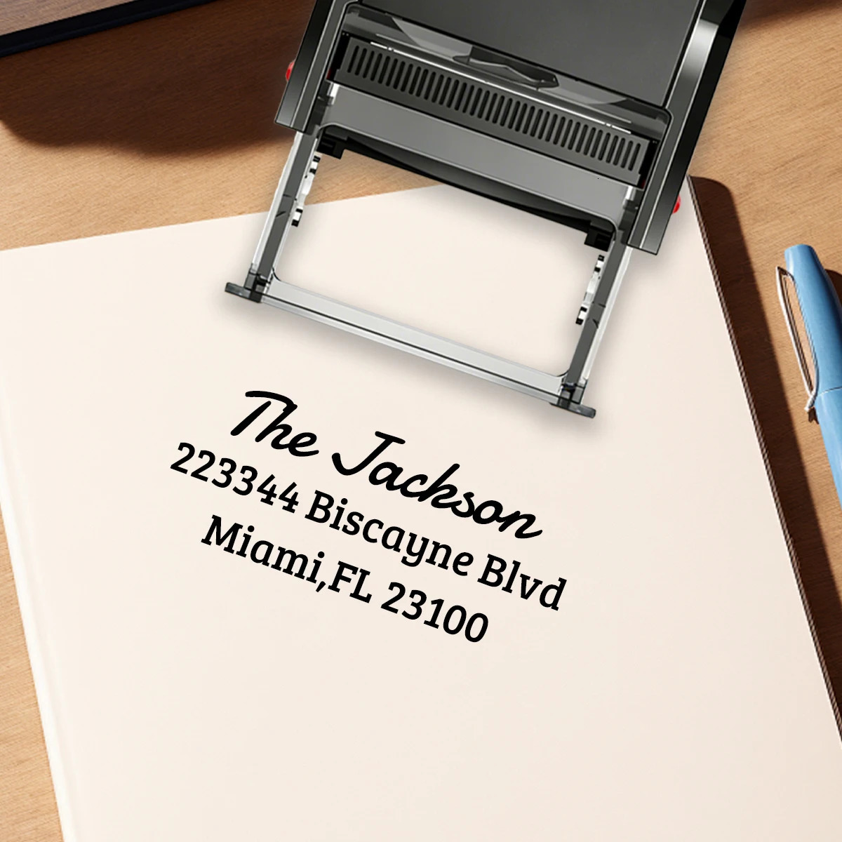 Custom Address Stamp ReturnAddress Stamps Self Inking Personalized Customizable Business Stamp Black Ink Colors Stamper 260402