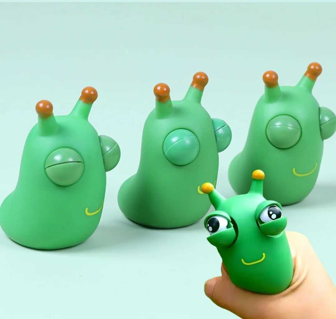 1/3 PCS Novelty Green Worm Squeeze Toys Eye Fidget Sensory Stress Relief Toys for Kids Adults Birthday Gifts H260402