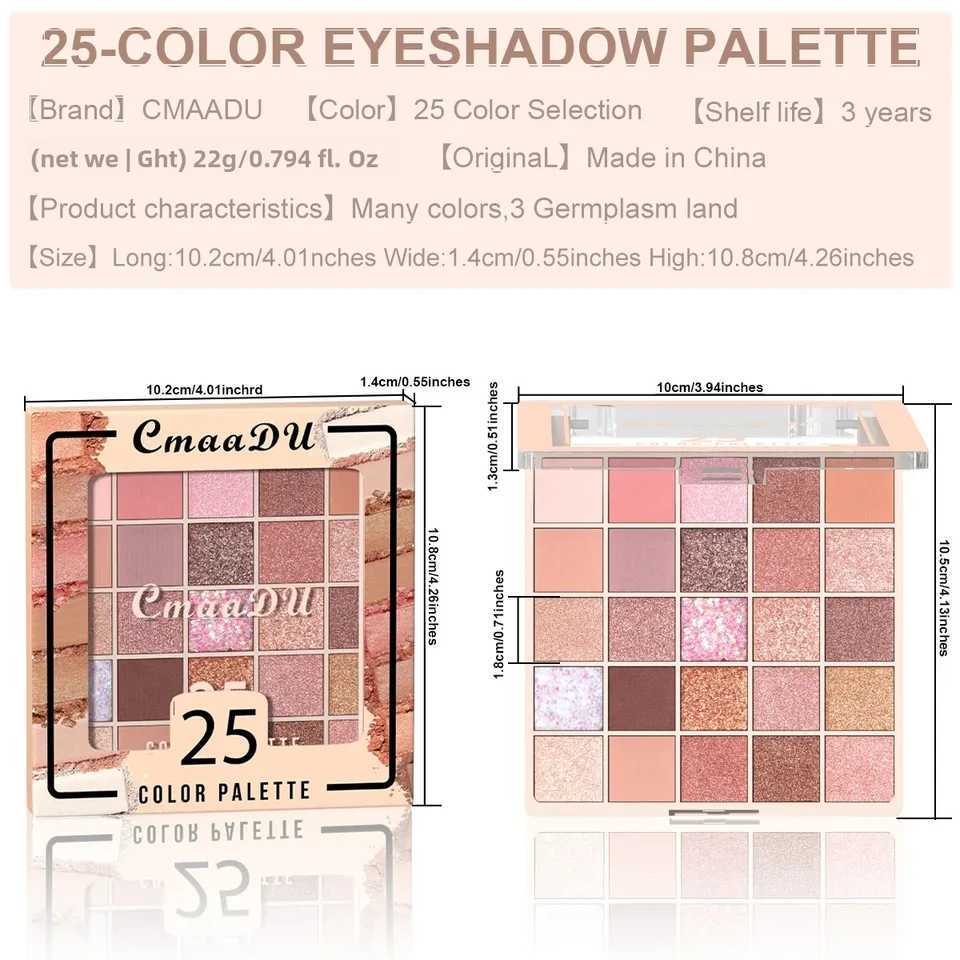 25 Color Matte Pear Eyeshadow Palette Soft Silky Rich Colors Easy Blend Long Lasting Multi Tone Makeup H260402