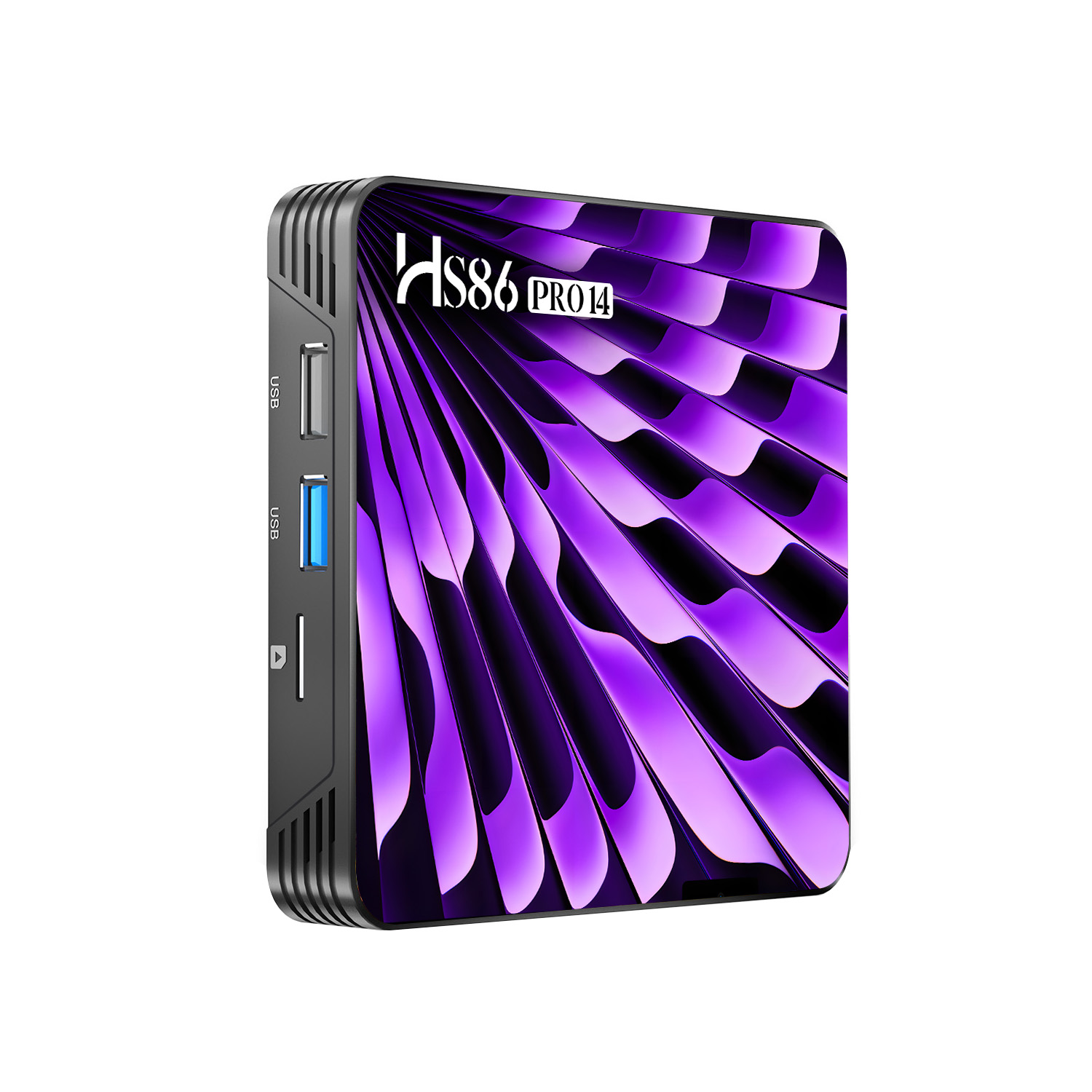 HS86 Pro 14 TV Box Android 14 RK3518 Quad Core 2GB RAM 16GB ROM 4K LAN 100M Wifi6 BT 5.4 Voice Remote Media Player Set Top Box