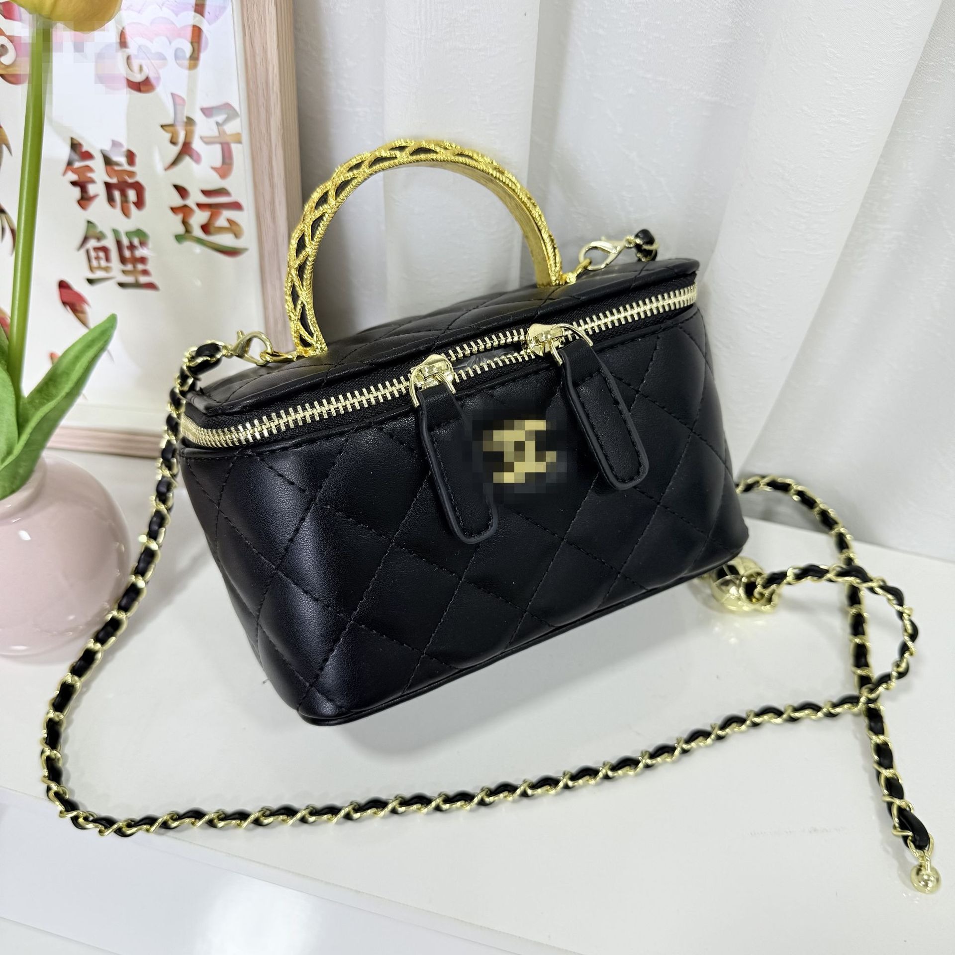 2026 Fashion Women's Cosmetic Bag, Versatile Top Handle Shoulder & Crossbody Bag