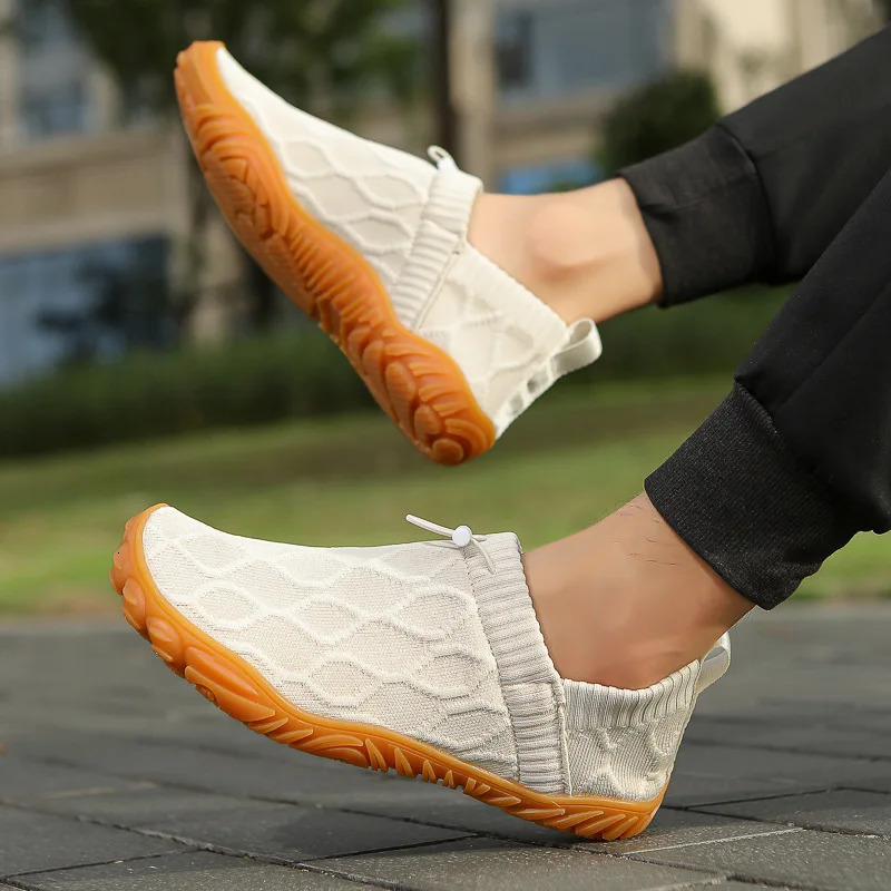 Minimalist Mens Barefoot Shoes Anti Slip Breathable Knitting Walking Shoes for Men Wear-resistant Lightweight Running Sneakers260402 - view 4