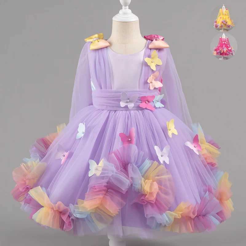 Fashion Cartoon Girl Princess Dress Lace Sleeveless Kids Party Dresses for Girls Summer Childrens Girls Dresses 1-9 Years H260402