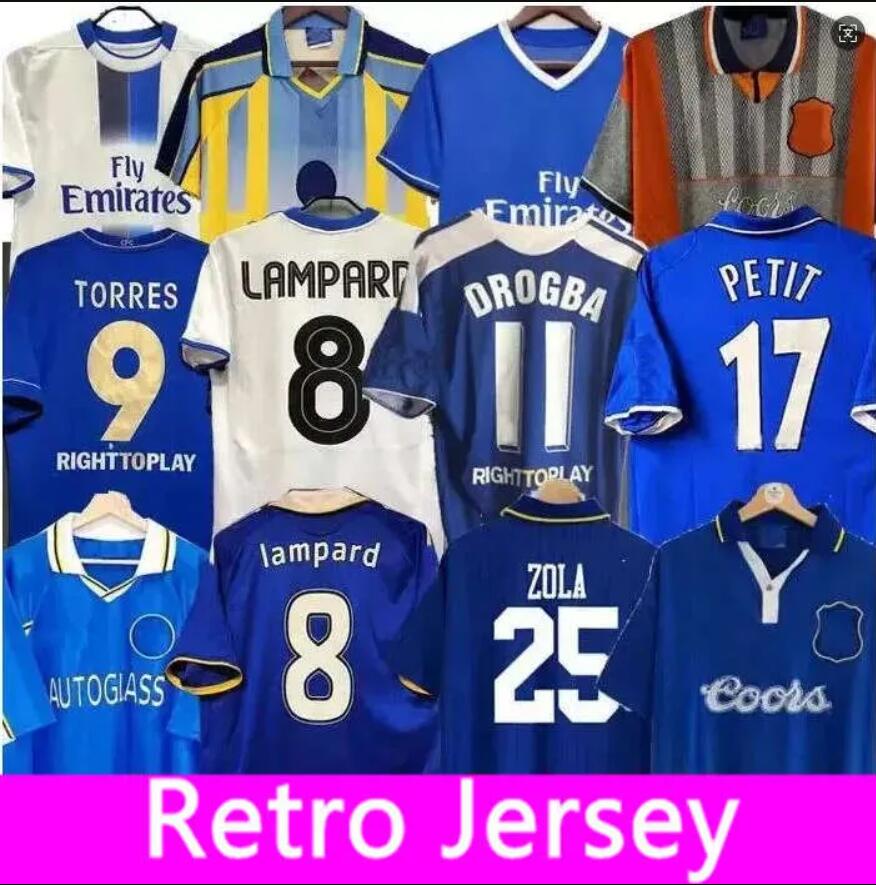 CFC Drogba TorrE Retro Soccer Jerseys Lampard 12 13 Final 96 97 99 82 85 87 89 90 Football Shirt vintage Crespo Classic 03 05 06 16 COLE ZOLA Vialli 07 08 Long sleeves