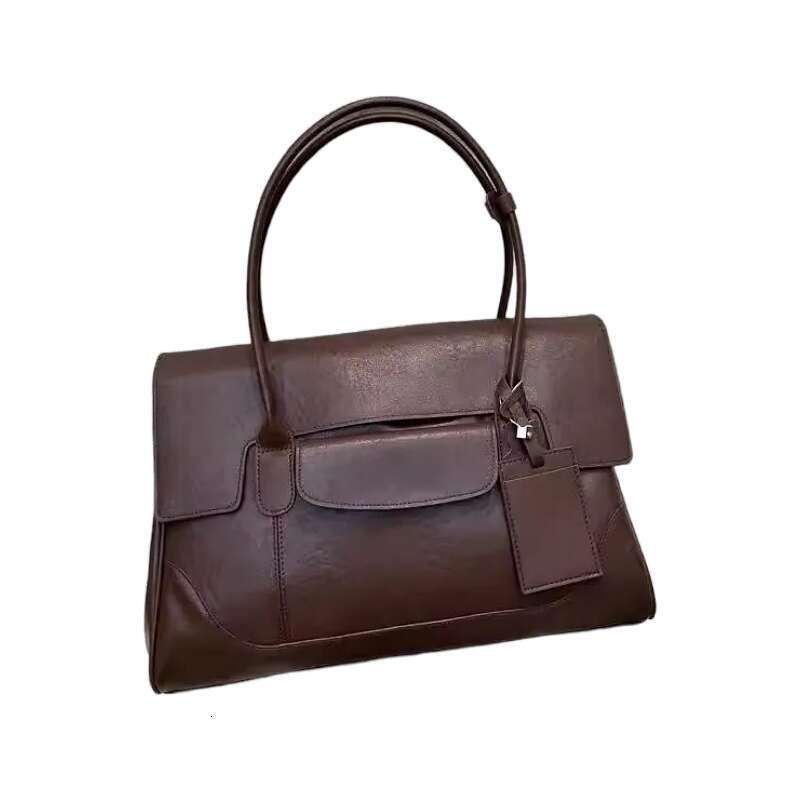 First Layer Vegetable Tanned Cowhide Tote Bag Women Large Capacity Genuine Leather Underarm Bag Luxury Shoulder Bag Ladies Handbag Hot Sale SENYY