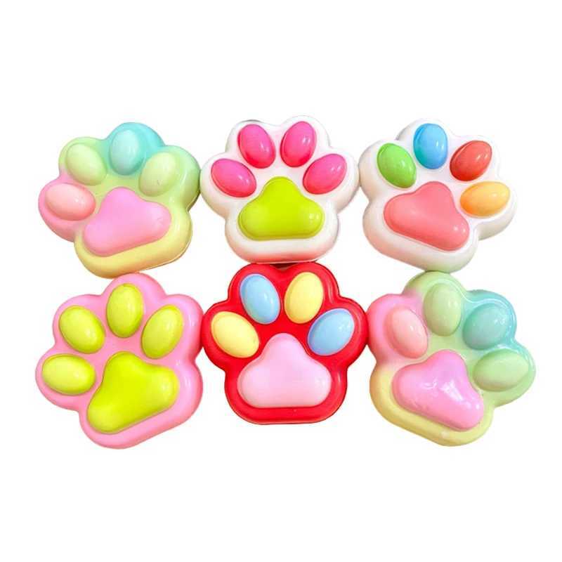 1Pcs Soft Slow Rebound Sticky Stress Relief Relax Toys Squeeze Cat Paw Toys Decompressing Pinching Cat Paw PU Toy H260402