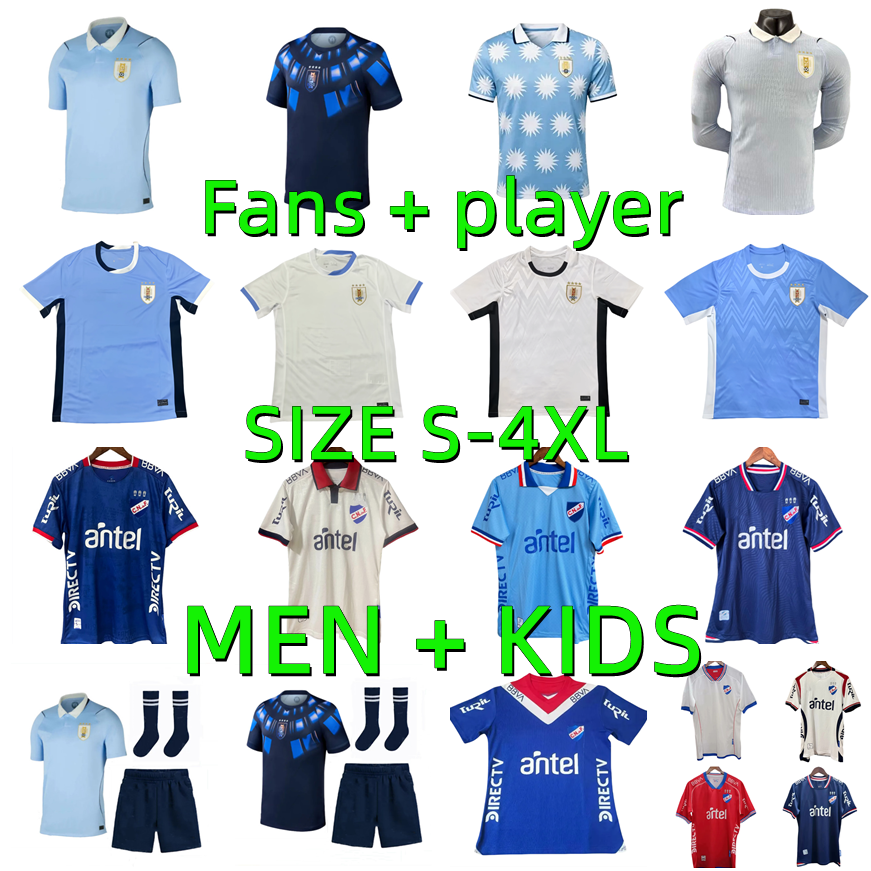2026 2027 Uruguay Soccer Jerseys 24 25 26 27 L.suarez E.cavani F. Vaerde N. Nandez Player Version National Team Player Version Football Shirts Uniforms Men kids kit