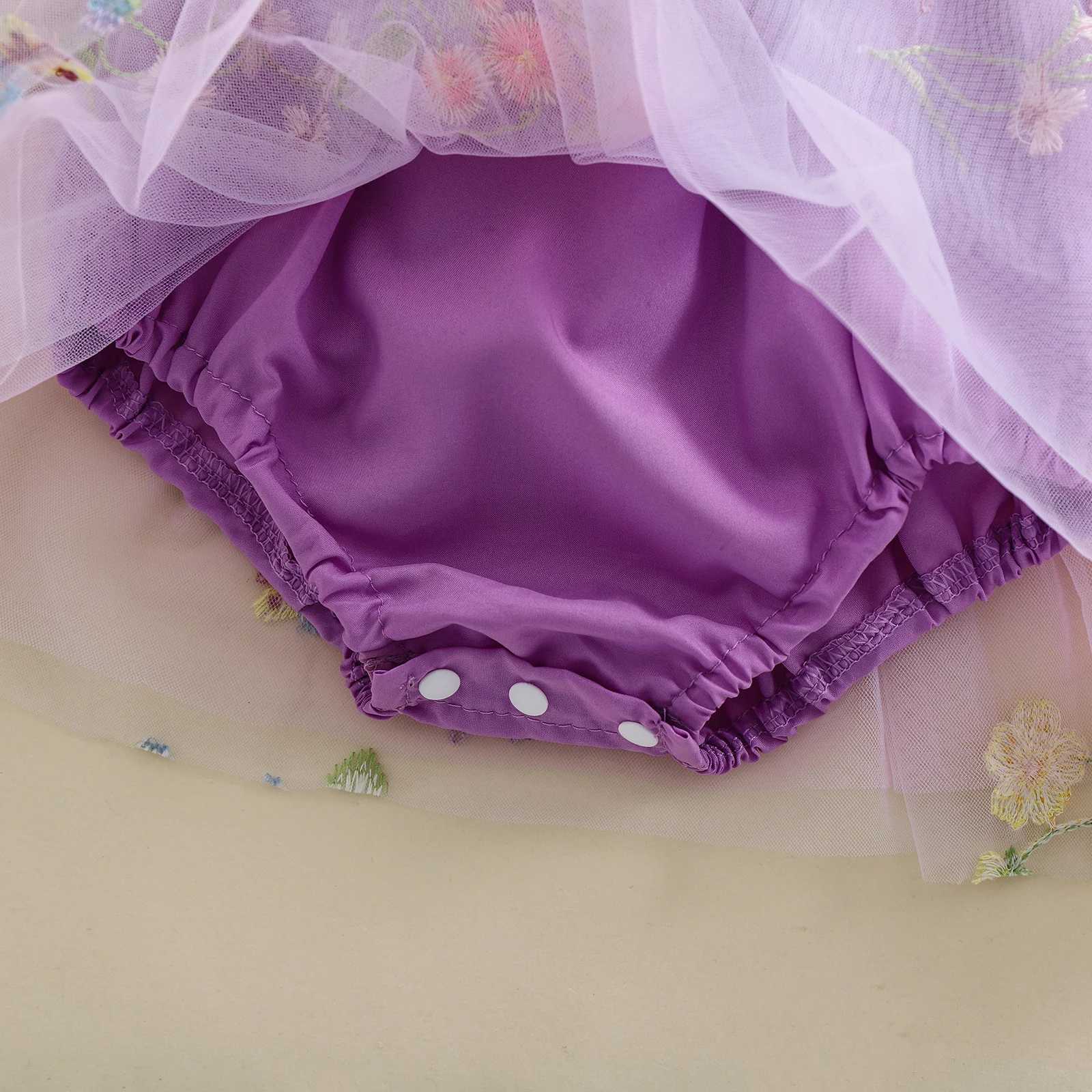 Princess Baby Girls Mesh Romper Dress Lovely Flower Butterfly Embroidery Sleeveless Cute Summer Jumpsuit Newborn Bodysuits H260402