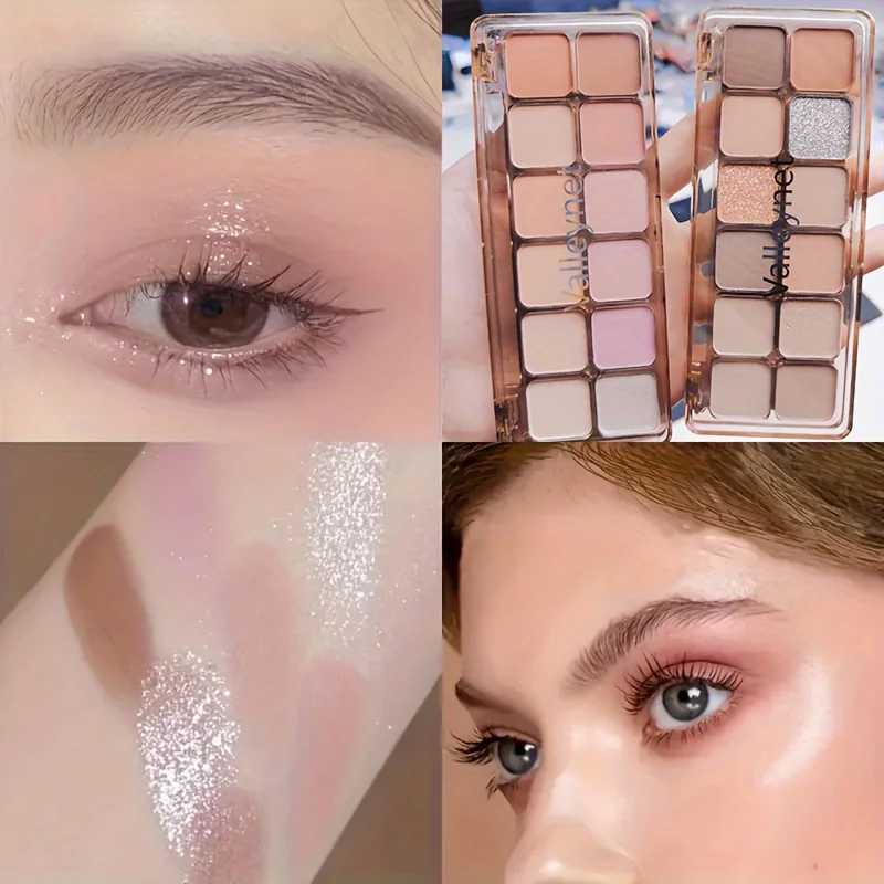 12 Color Eyeshadow Palette Earth Tones Shimmer Matte Waterproof Longlasting Pressed Powder Eye Shadow Palette Makeup H260402