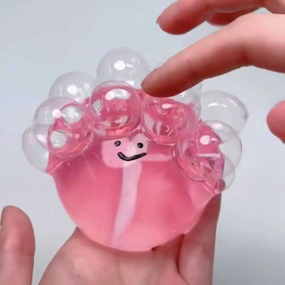 Squeezing Acne TPR Crystal Ball Transparent Simulation Water Ball Pinching Toy Solid Creative Bubble Octopus Pinching Toy H260402