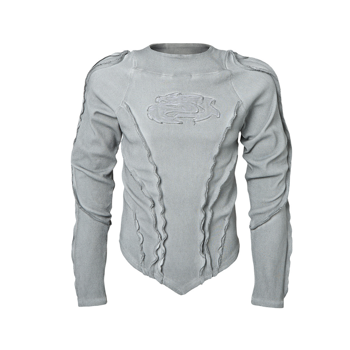 Men's Clothing 2026 New American Style Irregular Motorcycle Retro Washed Vintage Sports Mecha Personality Sweatshirt