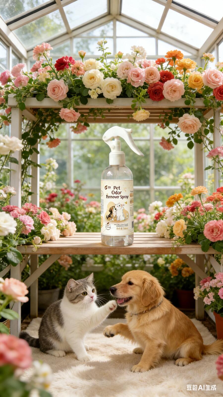 Pet for cats and dogs, 500ml, indoor urine odor eliminator, cat litter deodorizing spray, air deodorizer