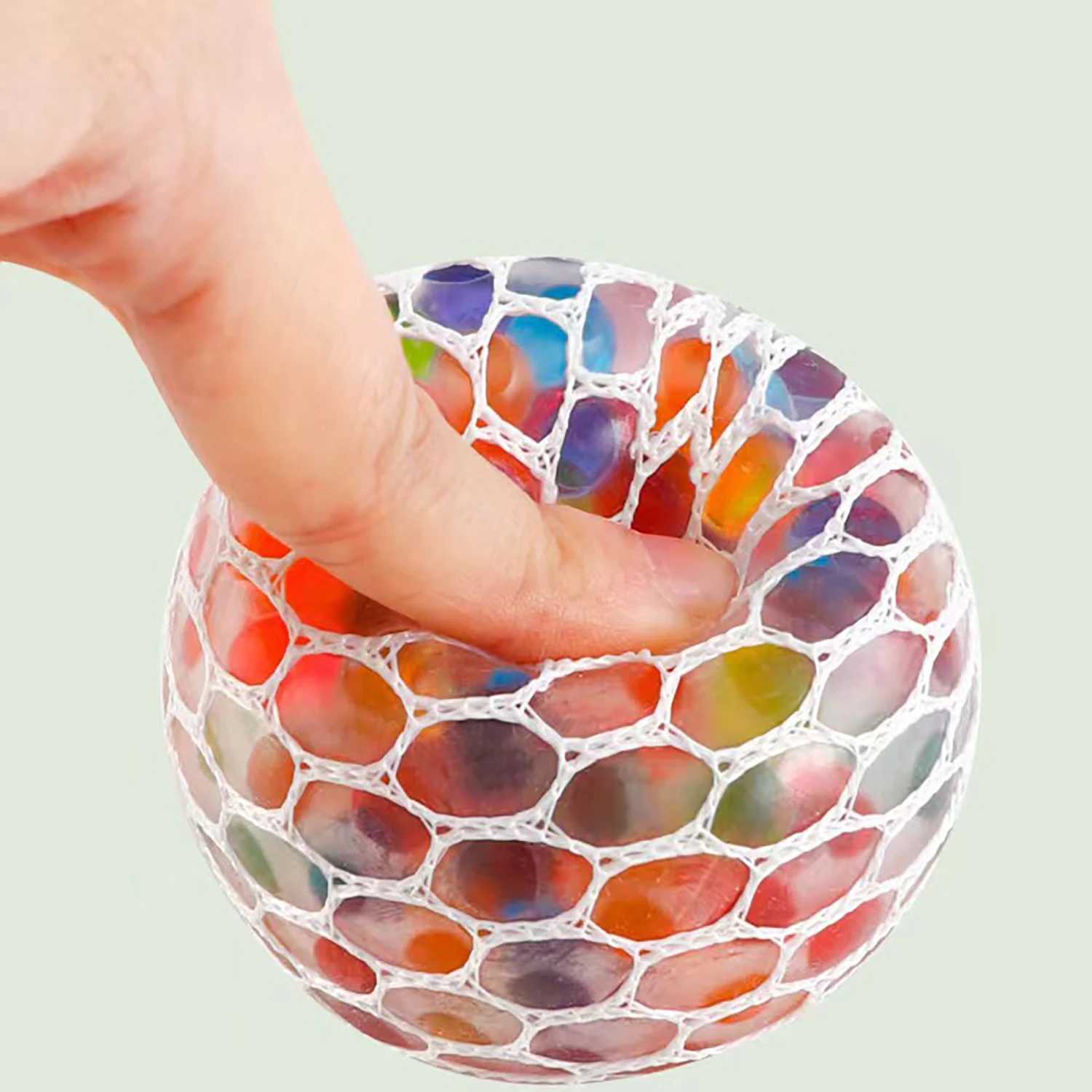 Colored crystal grape player squeezes and vents colored bead grape ball pranks stress relieving toy H260402