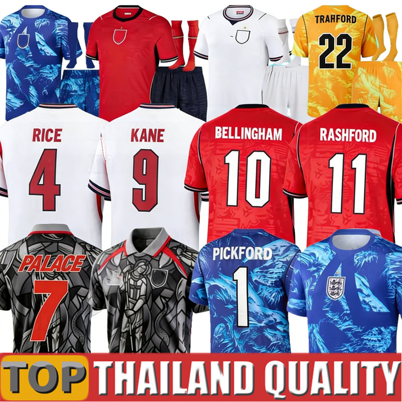 Fan player version 2026 ENGLAND World Cup 26 27 BELLINGHAM KANE Soccer Jerseys top SAKA PALMER Football Shirt FODEN Men women kids set Palace x England Kit long sleeve