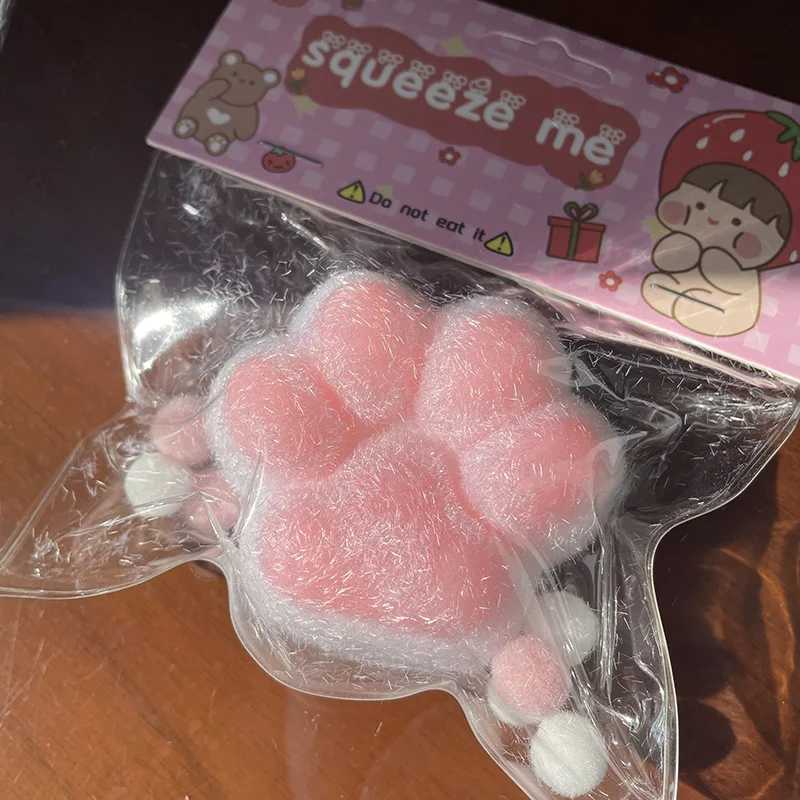 Squeeze Cat Paw Toys Cute Soft Abreact Relief Relax Toys Sticky Decompressing Pinching Cat Paw Stress Relief Squishy Toy Gift H260402
