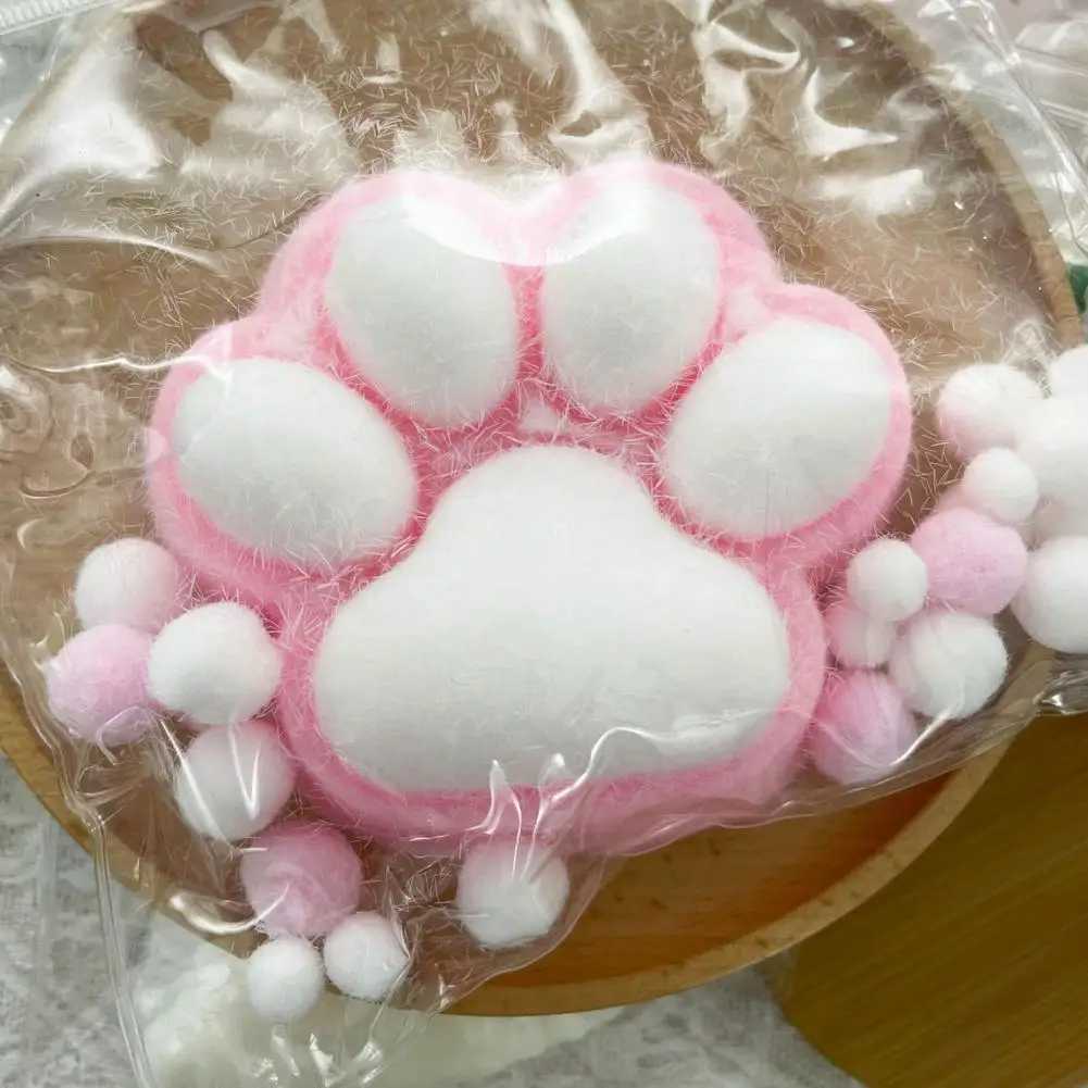 Cat Paw Fidget Toy Colorful Cat Paw Squeeze Toy for Stress Relief Anxiety Soft Tpr Fidget Toy for Kids Teens Adults Portable Pet H260402