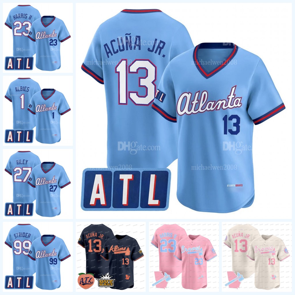 Atlantas Braves 2026 City Connect Baseball Jersey Ronald Acuna Jr. Michael Harris II Marcell Ozuna Spencer Strider Austin Riley Matt Olson Ozzie Albies Sean Murphy