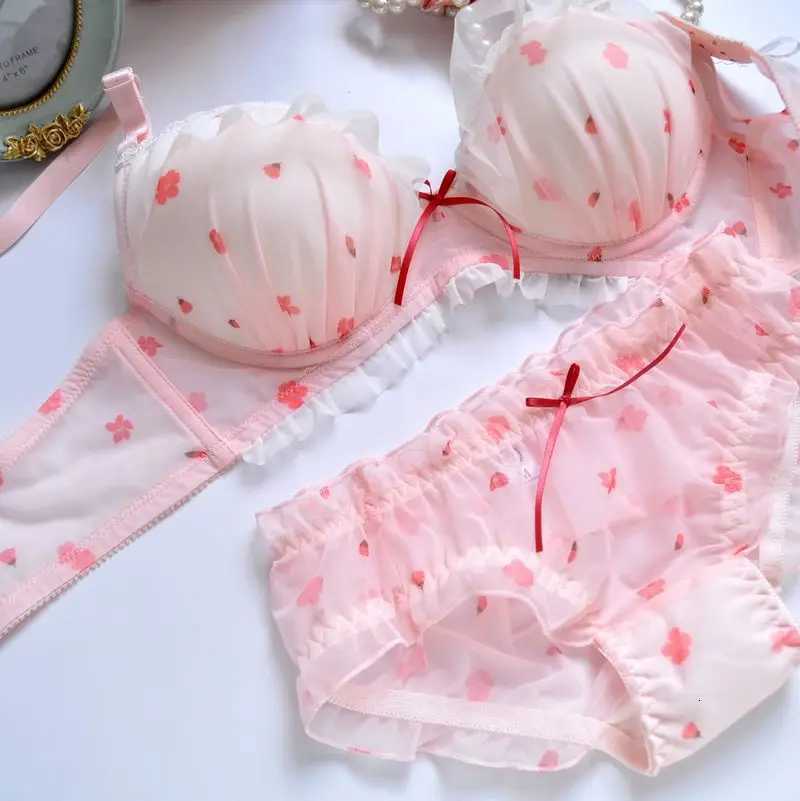 Japanese-style Printed Film Cups Without Steel Rings - Fresh Cute and Lingerie and Bras for Young Girls Z260402