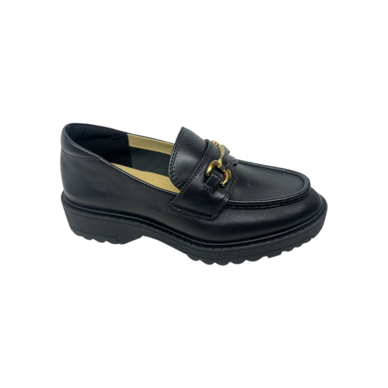 Fashion Gifts Timeless Elegance Premium Black Leather Male Loafers With Distinctive Gold Fastenings Okimoz - view 7