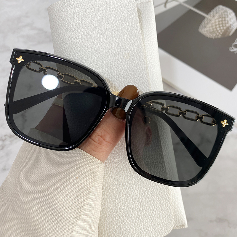 2026 New Designer Luxury Glasses - Fine Chain Style Sunglasses - High-end Sun Protection - Outdoor Sports And Leisure - Large Frame For Face Shaping