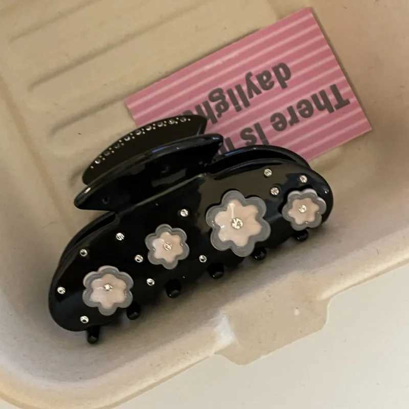 Millennium Hot Girl Denim Blue Stars Shark Clip Y2g Sweet Cool Back Head Updo Hair Claw High-Grade Acetate Hair Accessories H260402