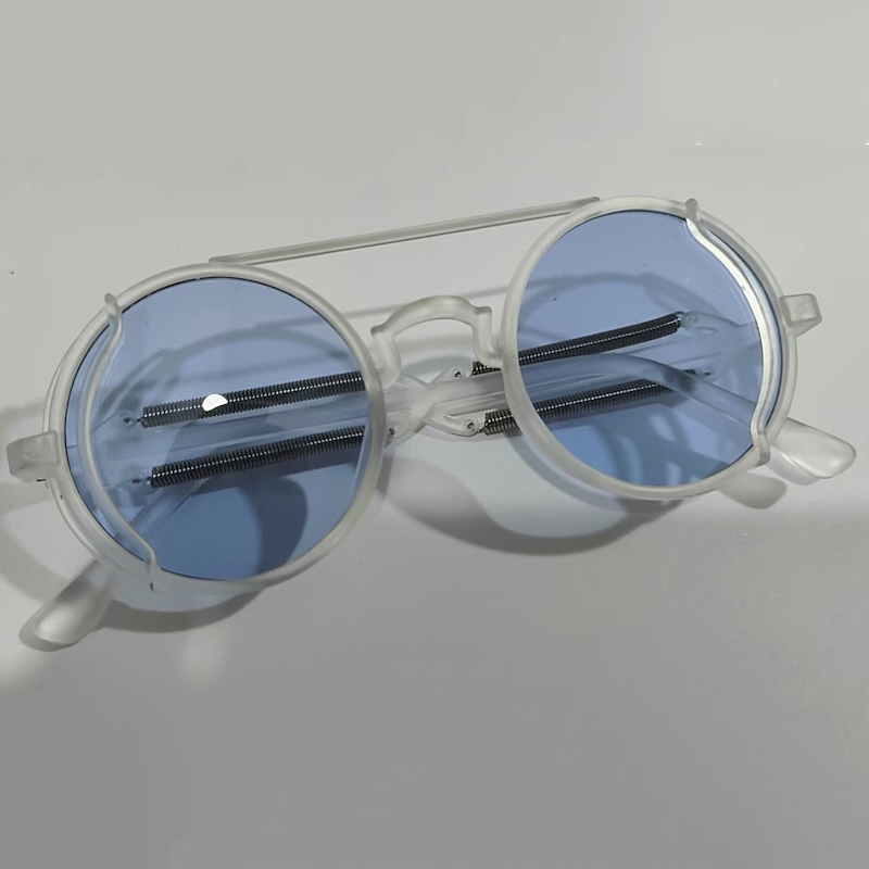 Classic Gothic Steampunk Sunglasses Luxury Brand Designer High Quality Men and Women Retro Round Pc Frame Sunglasses CB Fashion Accessories