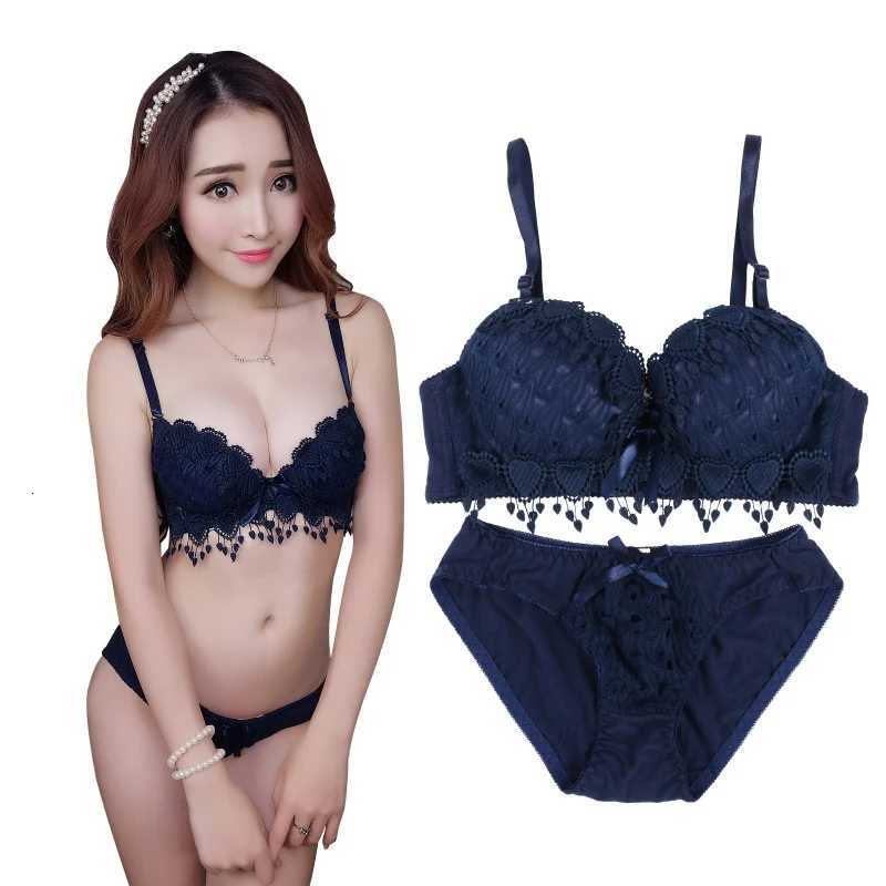 Women Bra Set Girl Floral Lace Underwear Set Underwire Brassiere Push Up Outfit Z260402