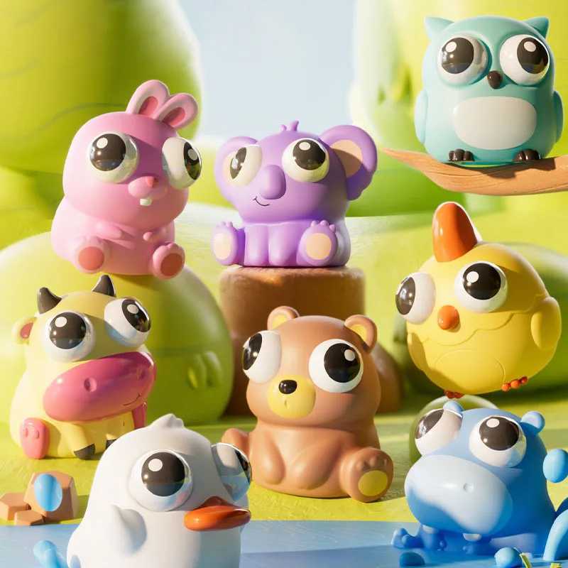 Childrens creativity cute and lifelike animals explosive eyes squeezing and relieving staring little dolls venting toys H260402