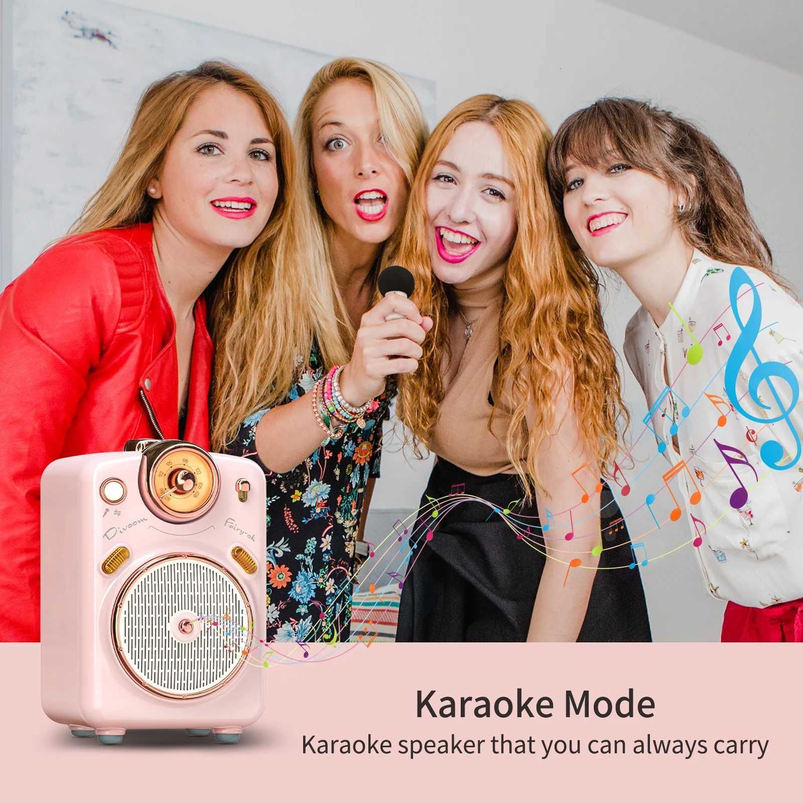 Divoom Fairy-OK Portable Bluetooth Speaker with Microphone Karaoke Function with Voice Change FM Radio TF Card K251110