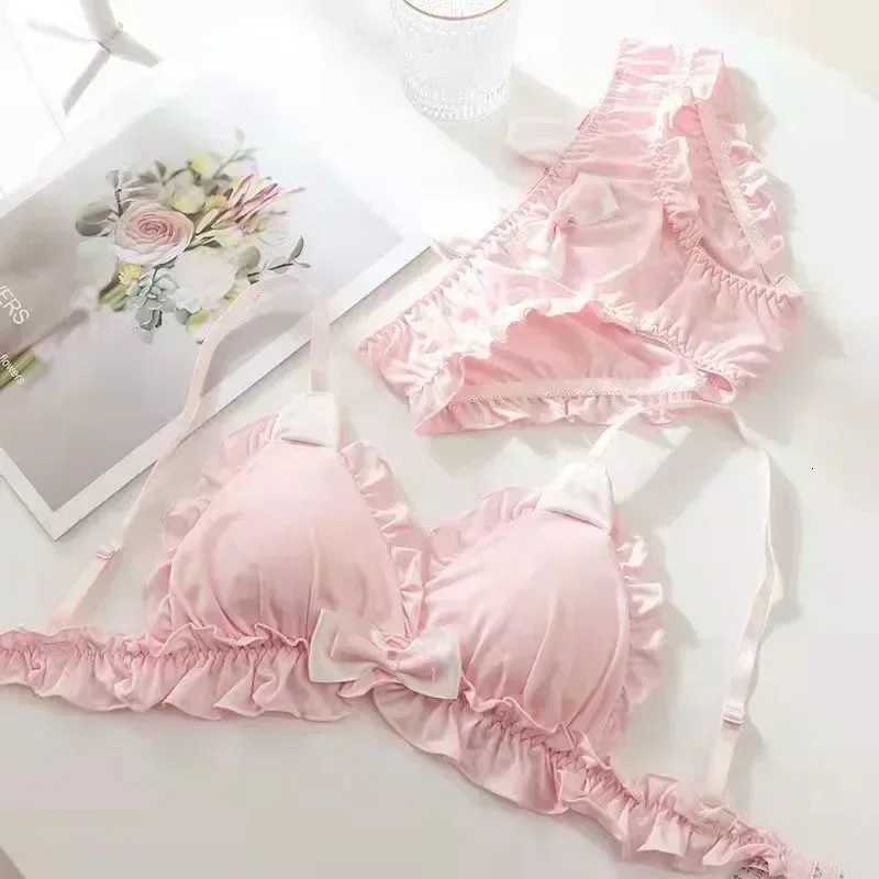 Little White rabbit ears girls underwear Japanese girls pure desire small chest thin bra without underwire Z260402