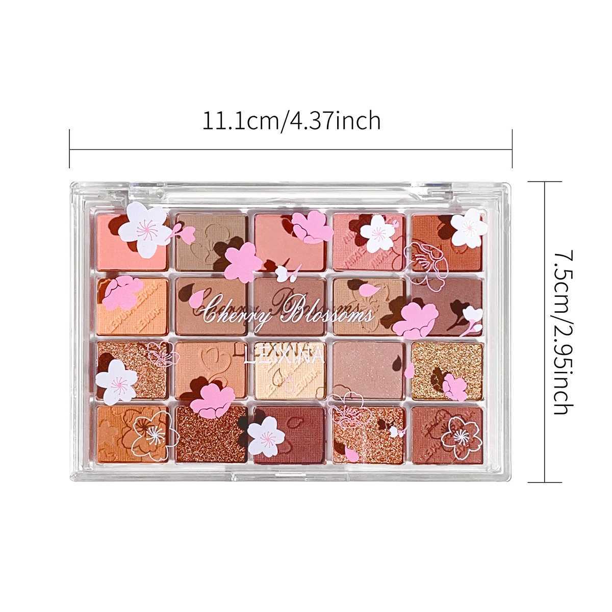 20-Color Eyeshadow Palette Shimmer Matte Highly Pigmented Blendable Long-Lasting H260402