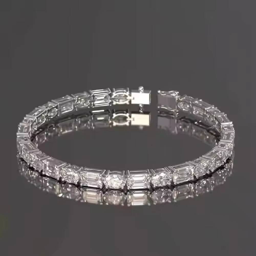 White Gold Amazing design Moissanite Bracelet Diamond Inspired Jewelry Collection for womens