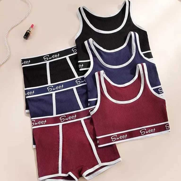 Womens Workout Underwear Set Seamless Yoga Bra Wide Band Strappy Tank Top Mid Waist Briefs Comfortable Sportswear Z260402