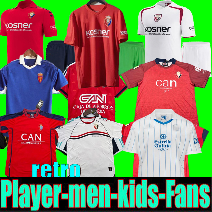 25-26 27 OSASUNA soccer jersey DAVID GARCiA CHIMY aVILA CAMISETA EQUIPACIoN ADULTO Real Zaragoza TORRES MONCAYOLA SANCHEZ home away men kit kids Footbal 04 05 97 98 10