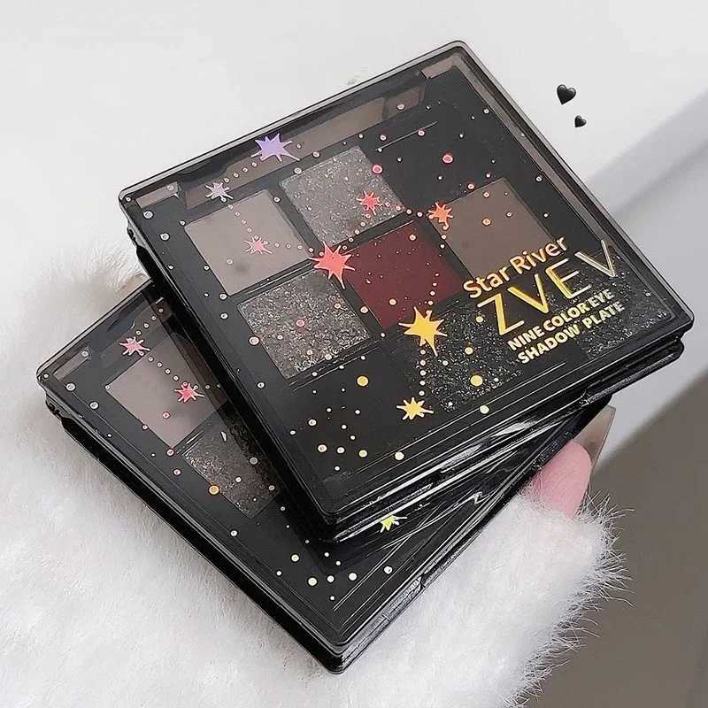 9 Colors Smoky Black Red Eye Shadow Palette Sweet Cool Eyeshadow Long Lasting Shimmer Eyes Makeup Dark Pressed Glitter Eyeshadow H260402