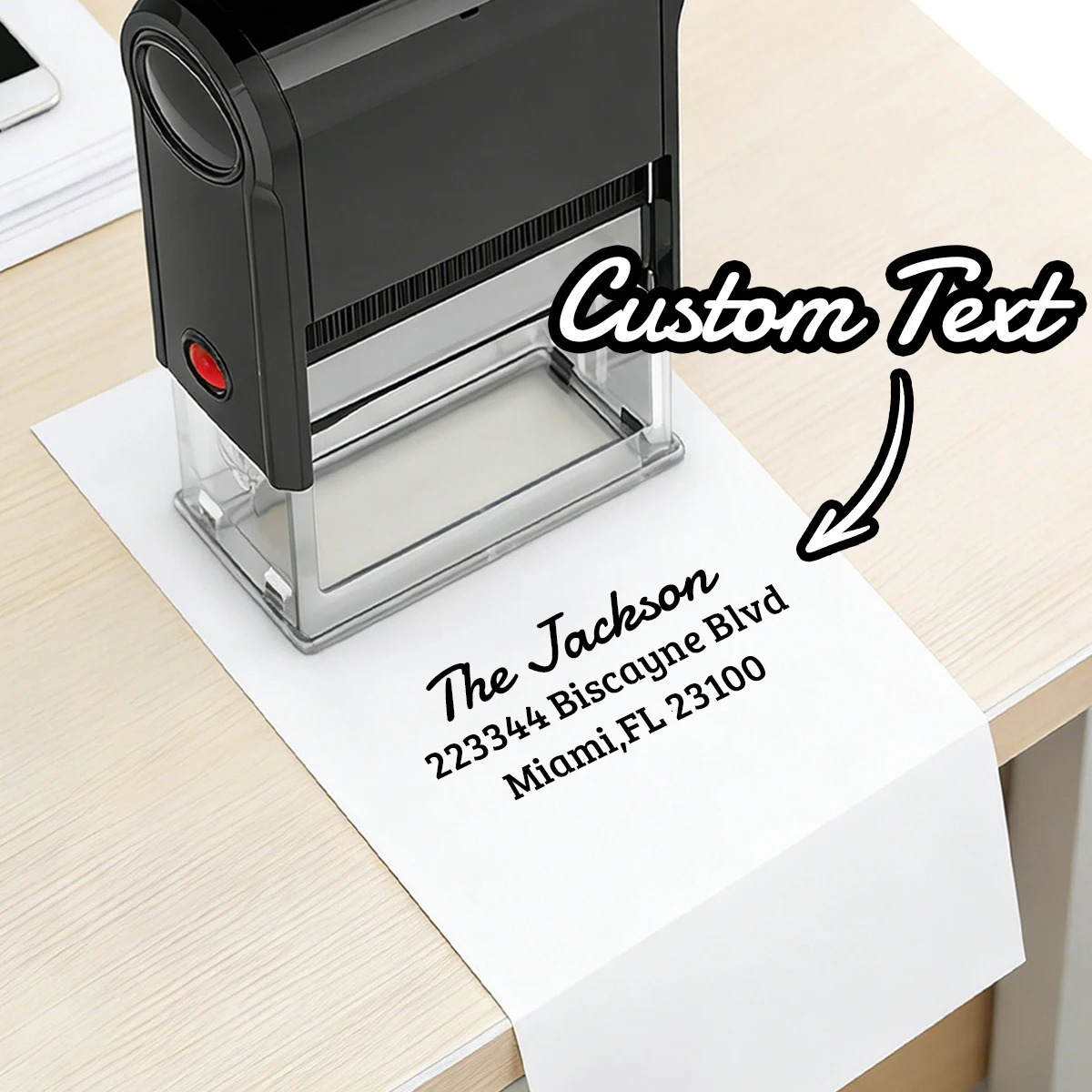 Custom Address Stamp ReturnAddress Stamps Self Inking Personalized Customizable Business Stamp Black Ink Colors Stamper 260402