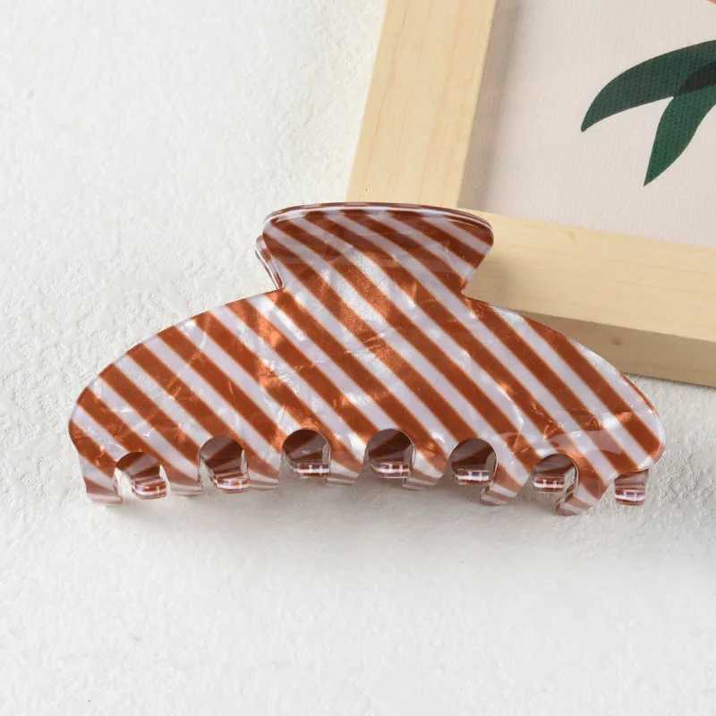 NEW 103CM Large Colorful Striped Hair Claw Korean Style Claw Clips Retro Trendy Hair Clips for Women Girls INS Hair Accessories H260402