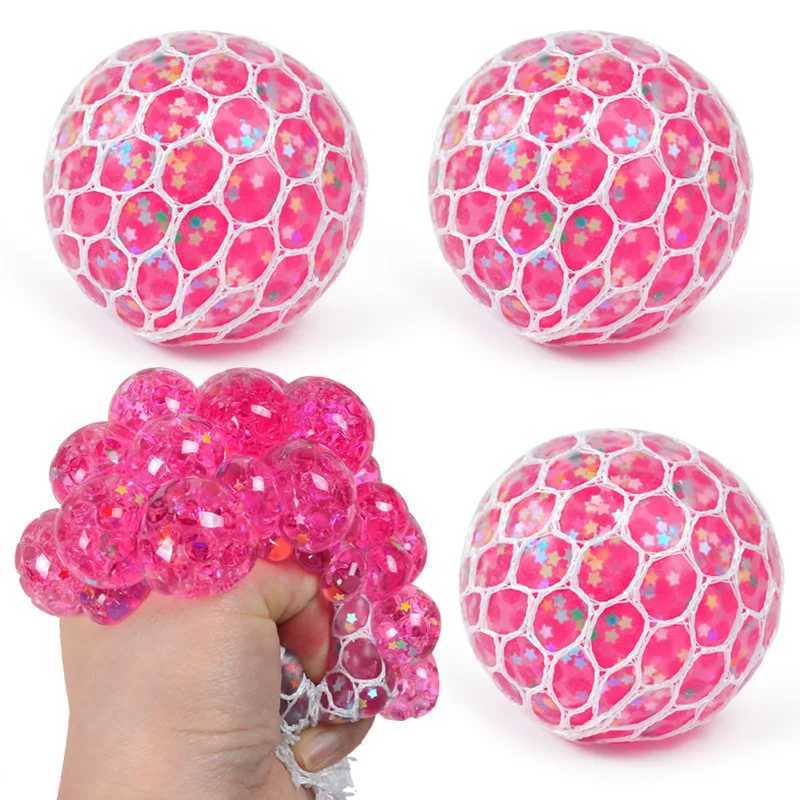 Colorful Star Squeezing Ball Squishy Ball 3D Stress Relief Sensory Toys Adults Anti-Anxiety Fidget Toy with Non-Toxic for Office H260402