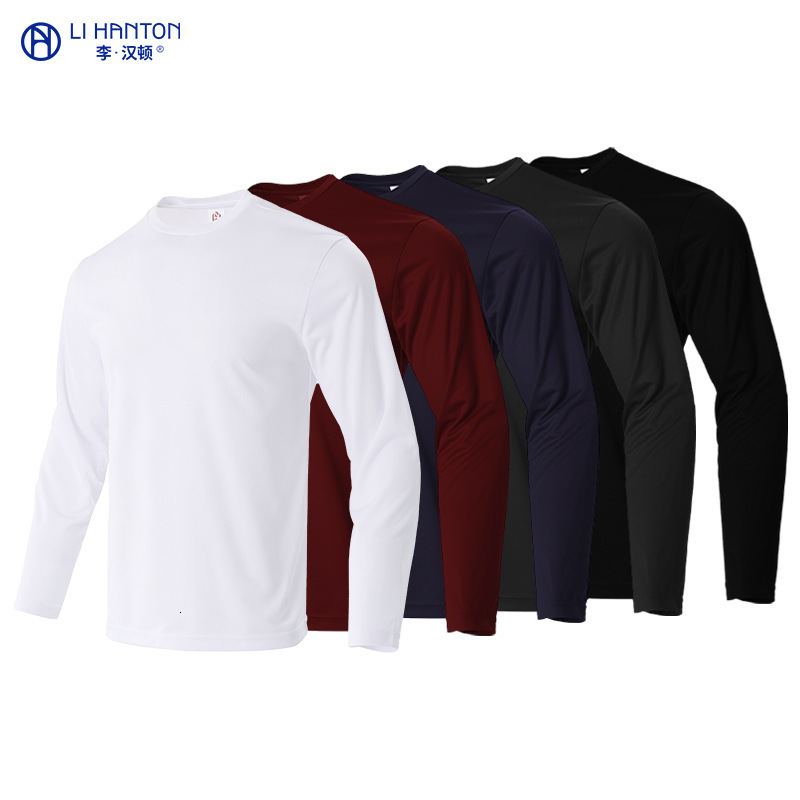 Spring Autumn Mens Solid Color Cotton T Shirt Men Casual Oneck Long Sleeved Mens Tshirts High Quality Basic Tshirt Male 251024